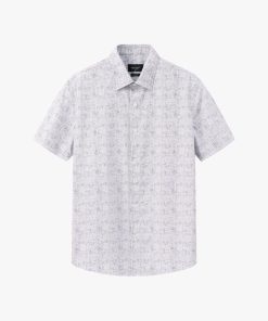 Áo Sơ Mi Cộc Tay Phối Hoạ Tiết Cao Cấp 9SMCH563TRK